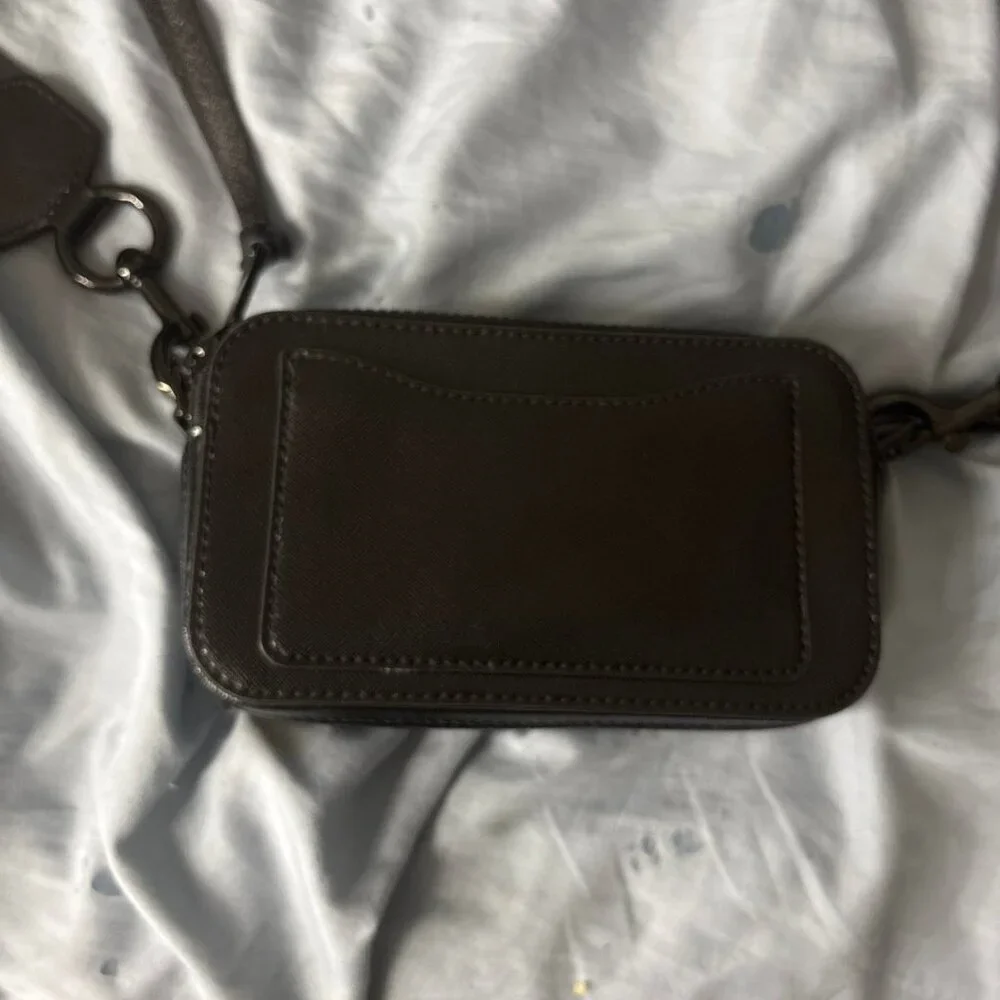 Marc Jacobs Black Leather Snapshot Crossbody Bag - Picture 3 of 6